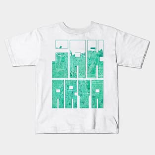 Jakarta, Indonesia City Map Typography - Watercolor Kids T-Shirt